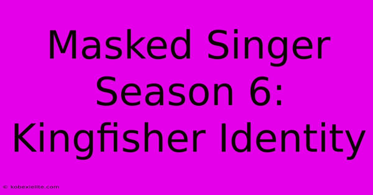 Masked Singer Season 6: Kingfisher Identity