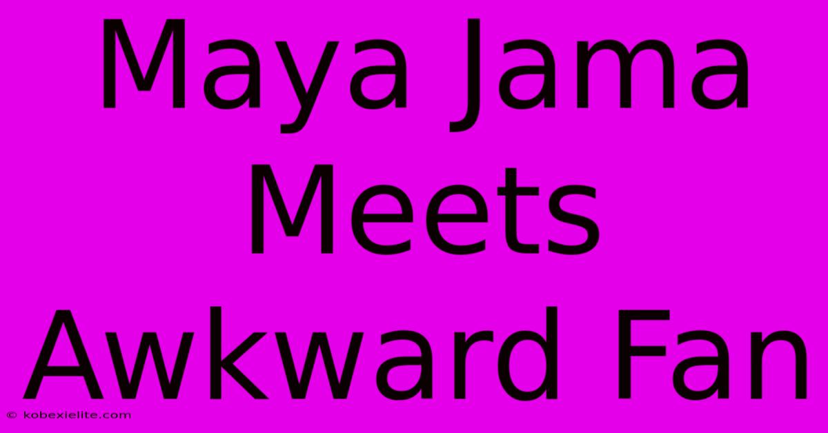 Maya Jama Meets Awkward Fan