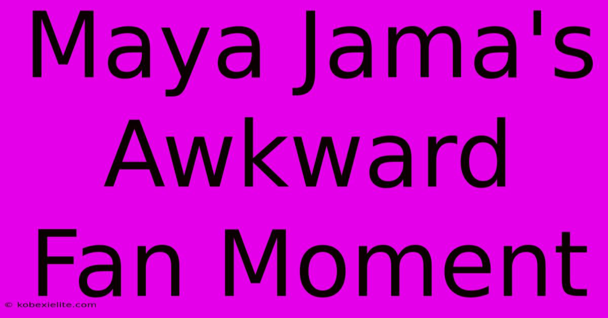 Maya Jama's Awkward Fan Moment