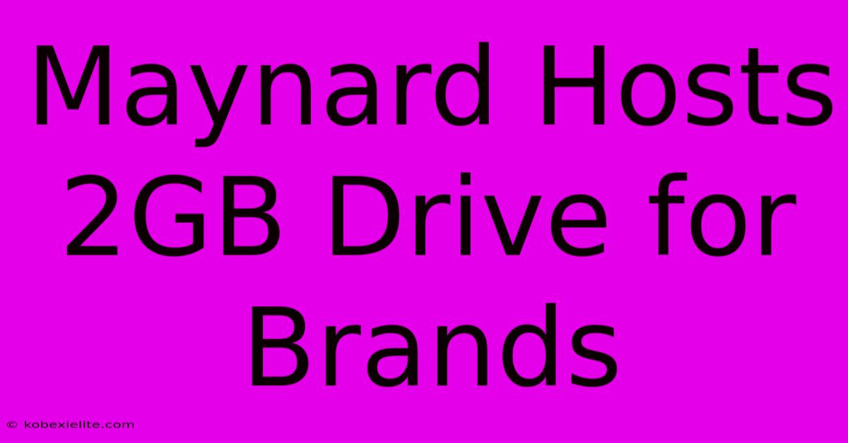 Maynard Hosts 2GB Drive For Brands