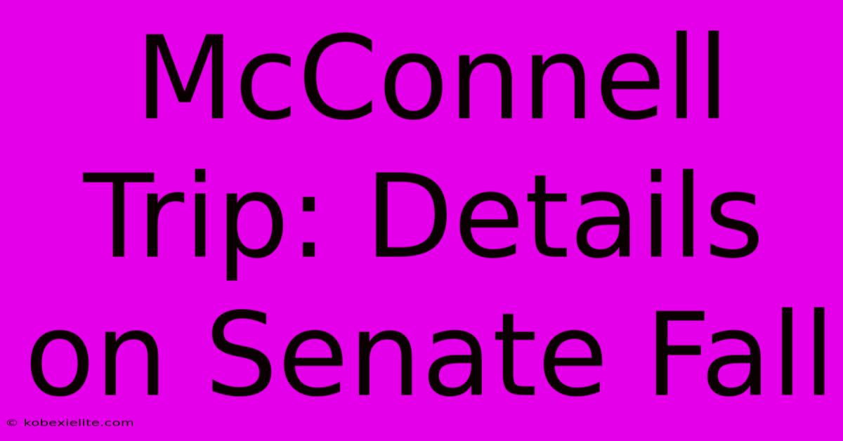 McConnell Trip: Details On Senate Fall