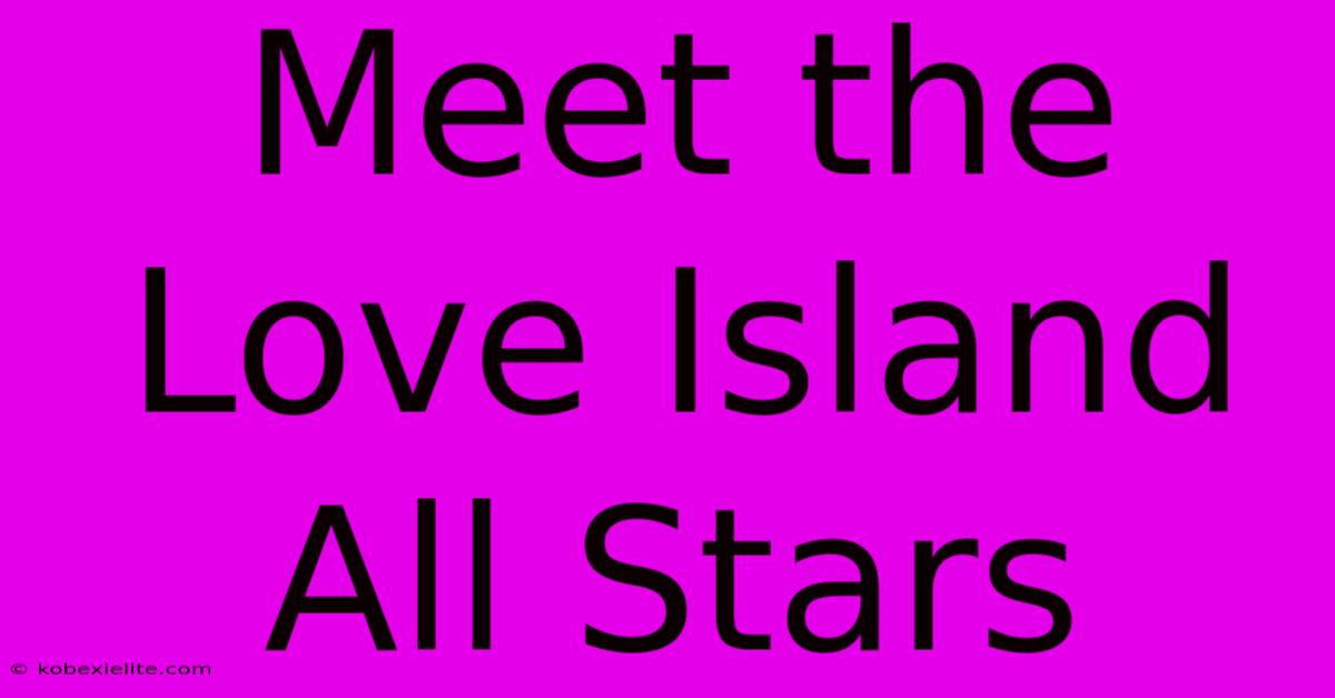 Meet The Love Island All Stars