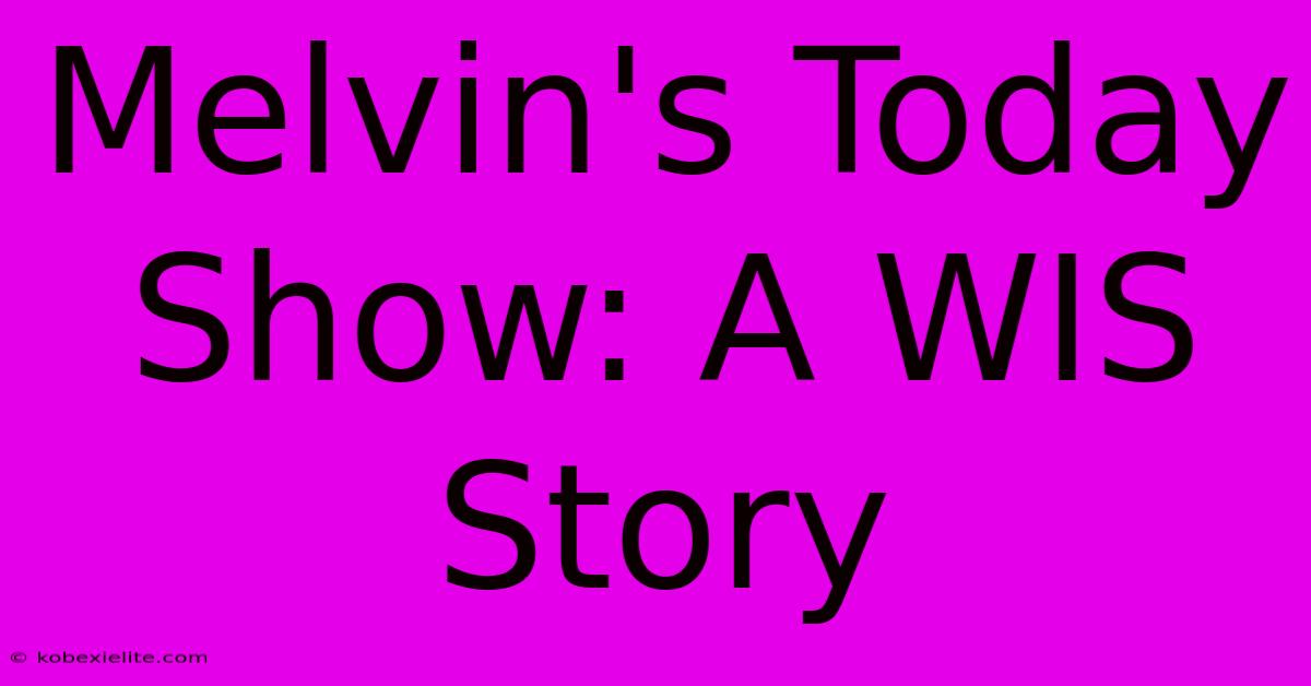 Melvin's Today Show: A WIS Story