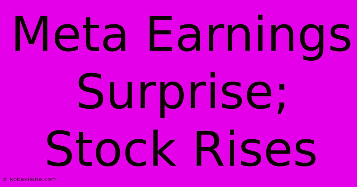 Meta Earnings Surprise; Stock Rises