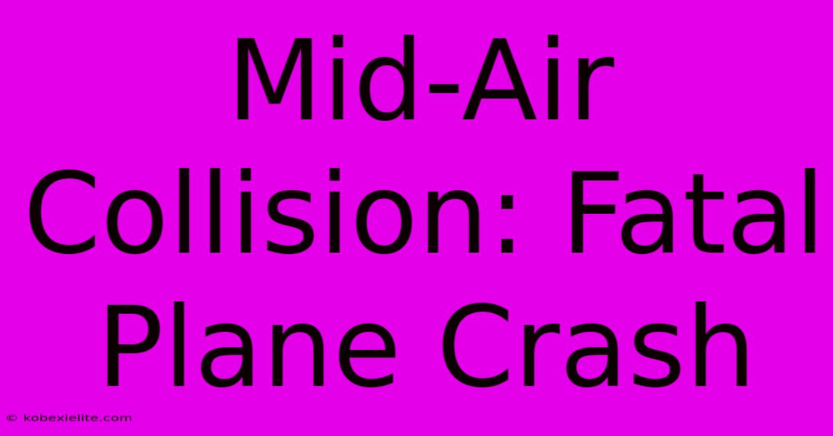 Mid-Air Collision: Fatal Plane Crash