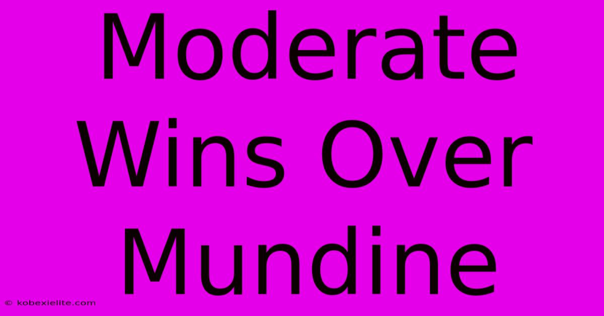 Moderate Wins Over Mundine