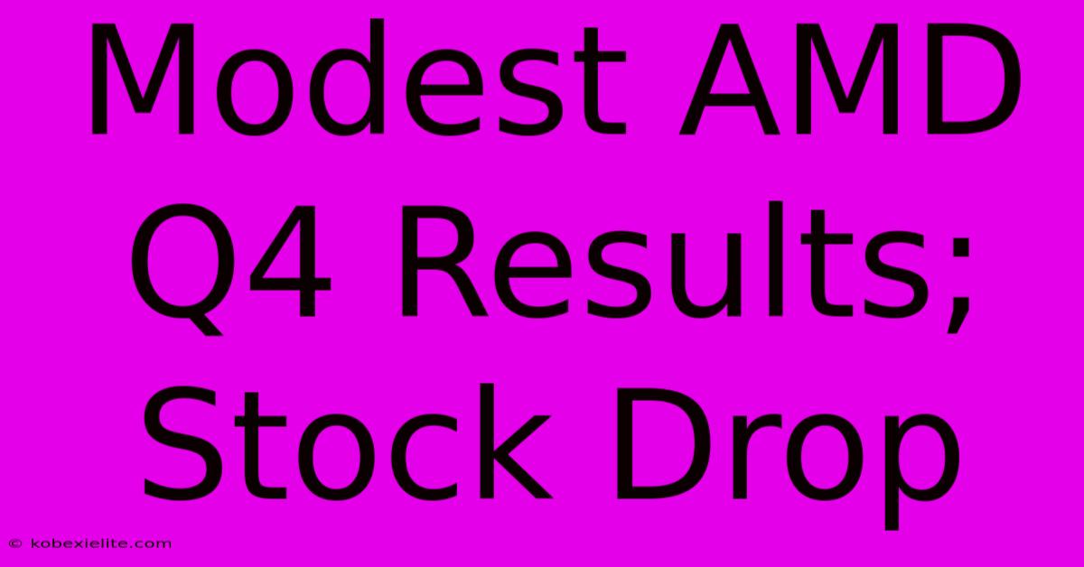 Modest AMD Q4 Results; Stock Drop