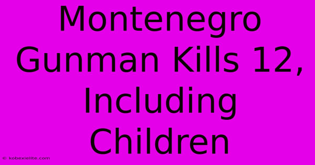 Montenegro Gunman Kills 12, Including Children