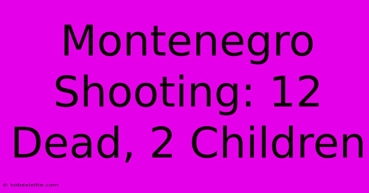 Montenegro Shooting: 12 Dead, 2 Children