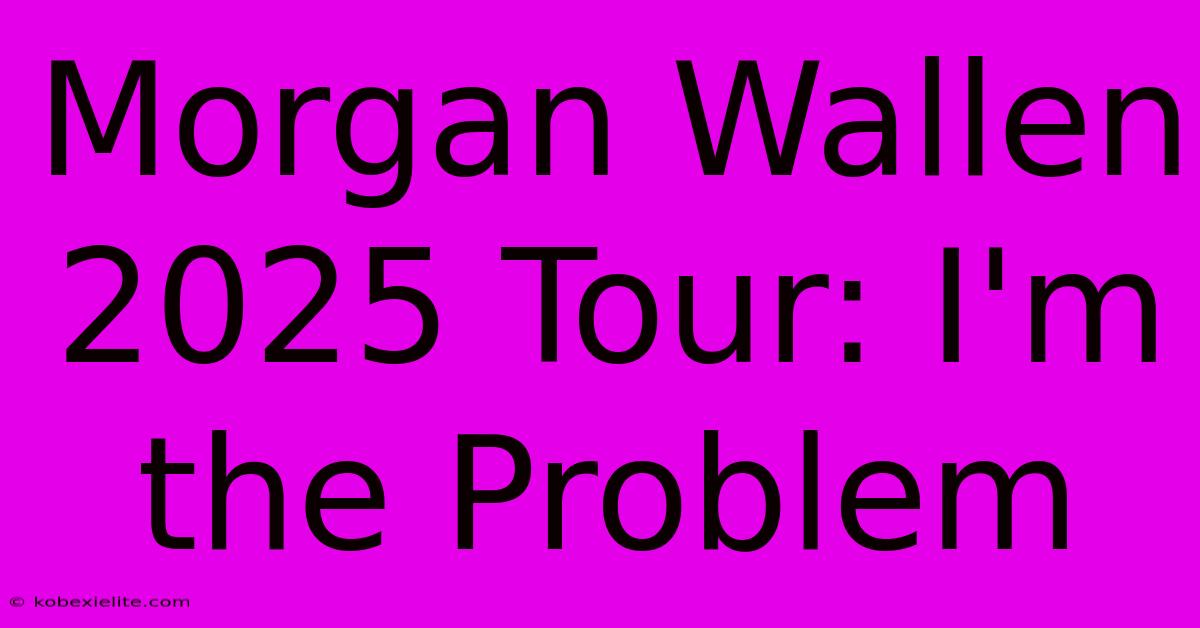 Morgan Wallen 2025 Tour: I'm The Problem