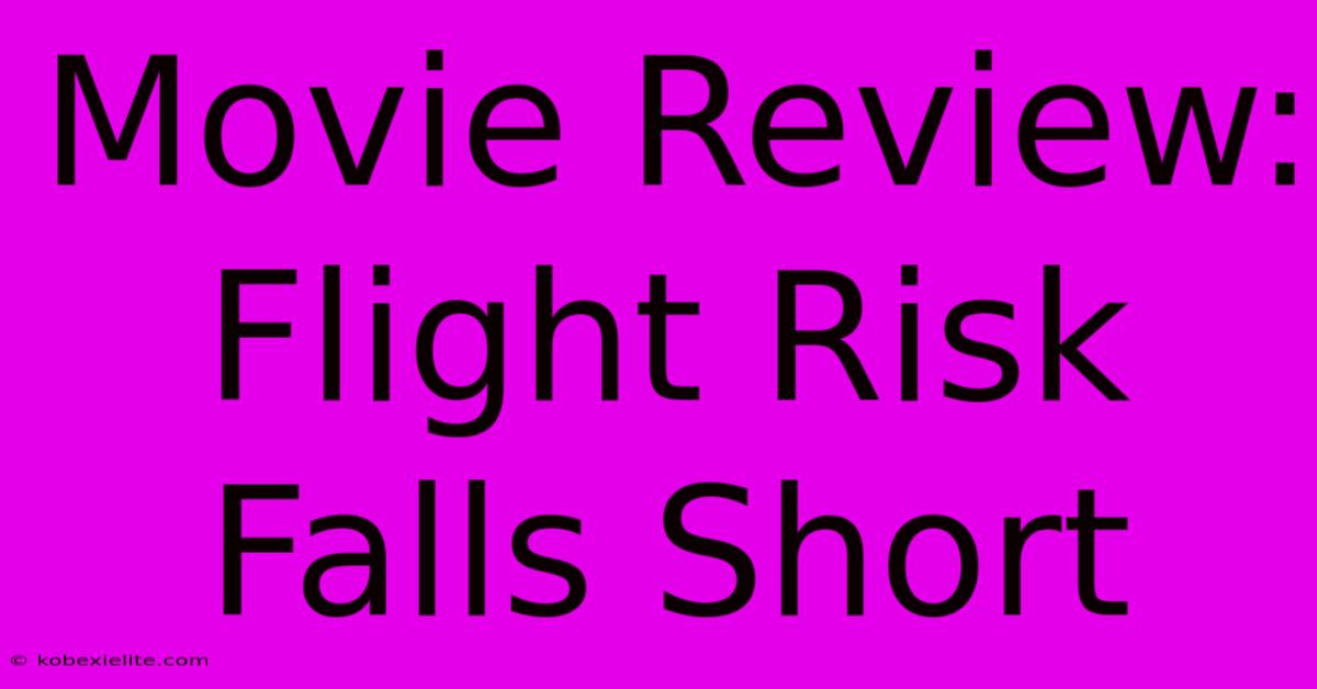 Movie Review: Flight Risk Falls Short