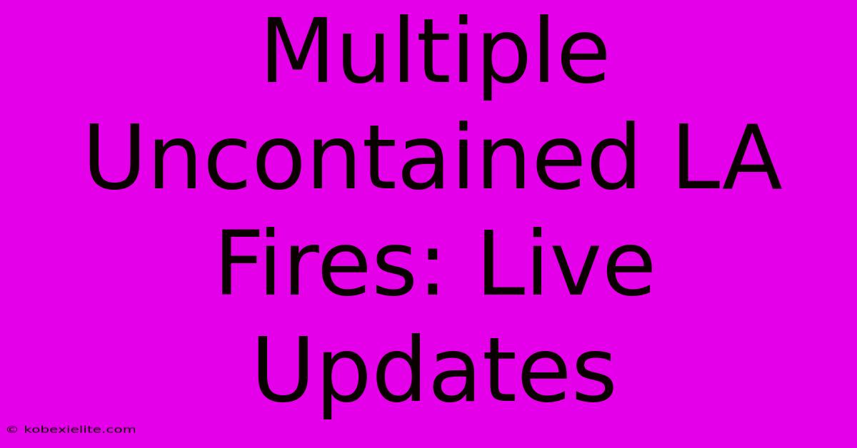 Multiple Uncontained LA Fires: Live Updates