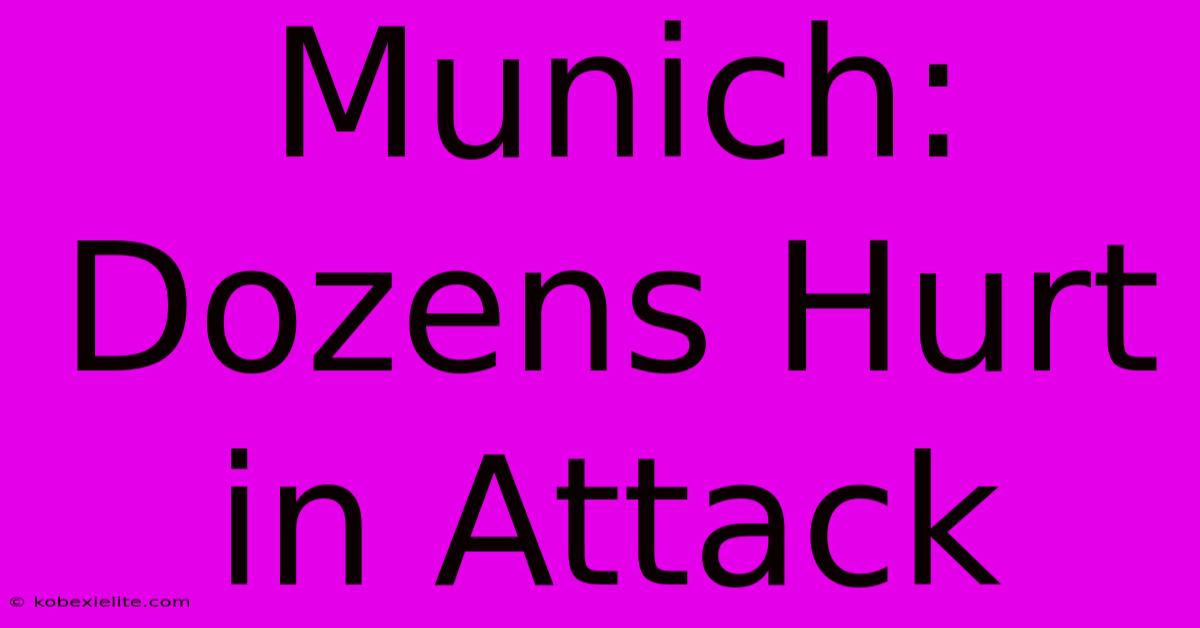 Munich: Dozens Hurt In Attack