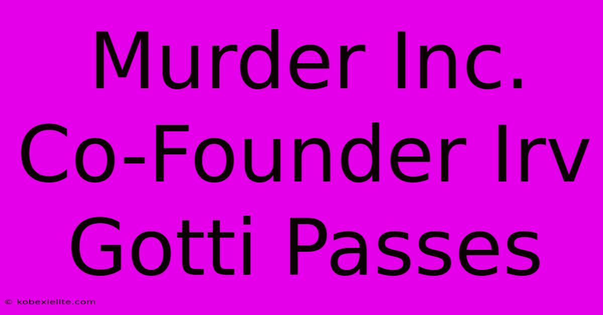 Murder Inc. Co-Founder Irv Gotti Passes