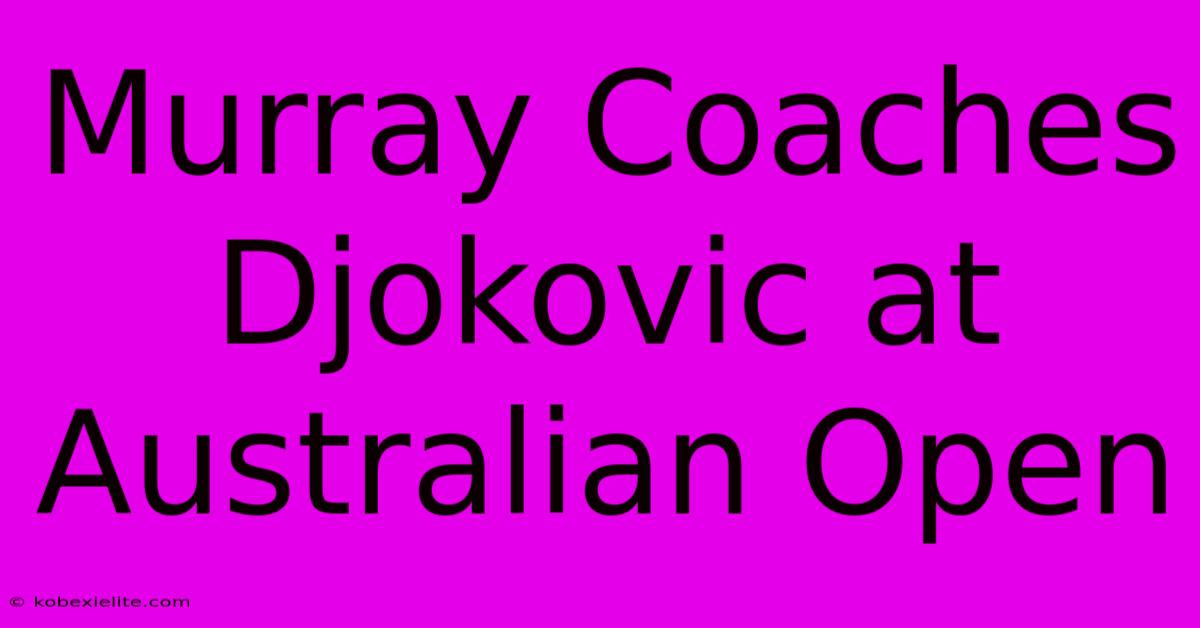 Murray Coaches Djokovic At Australian Open