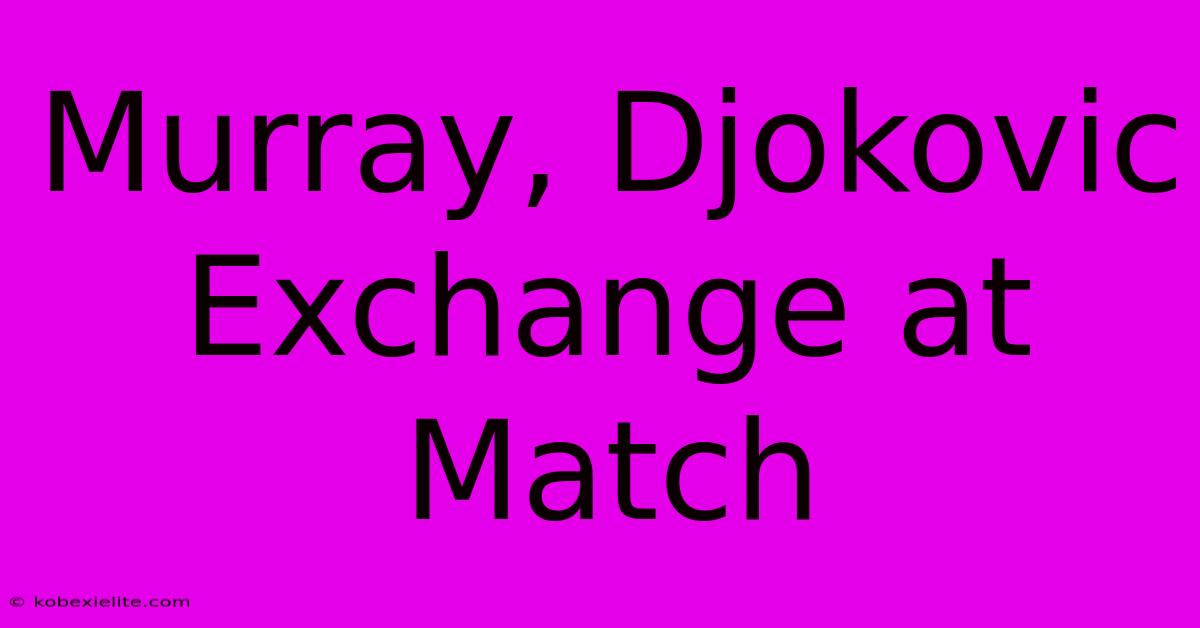 Murray, Djokovic Exchange At Match