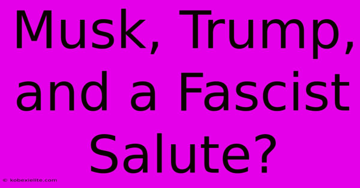 Musk, Trump, And A Fascist Salute?