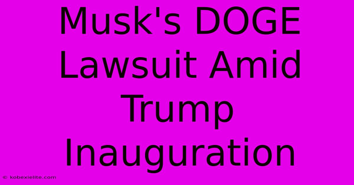 Musk's DOGE Lawsuit Amid Trump Inauguration