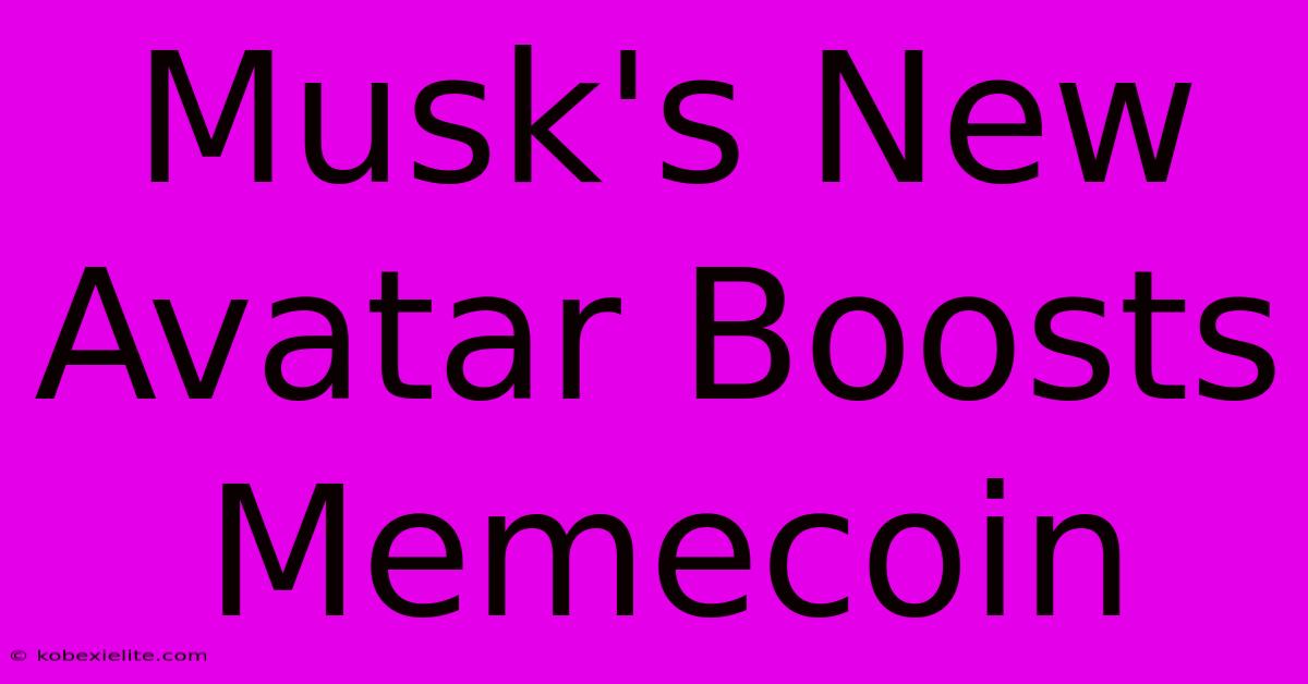 Musk's New Avatar Boosts Memecoin