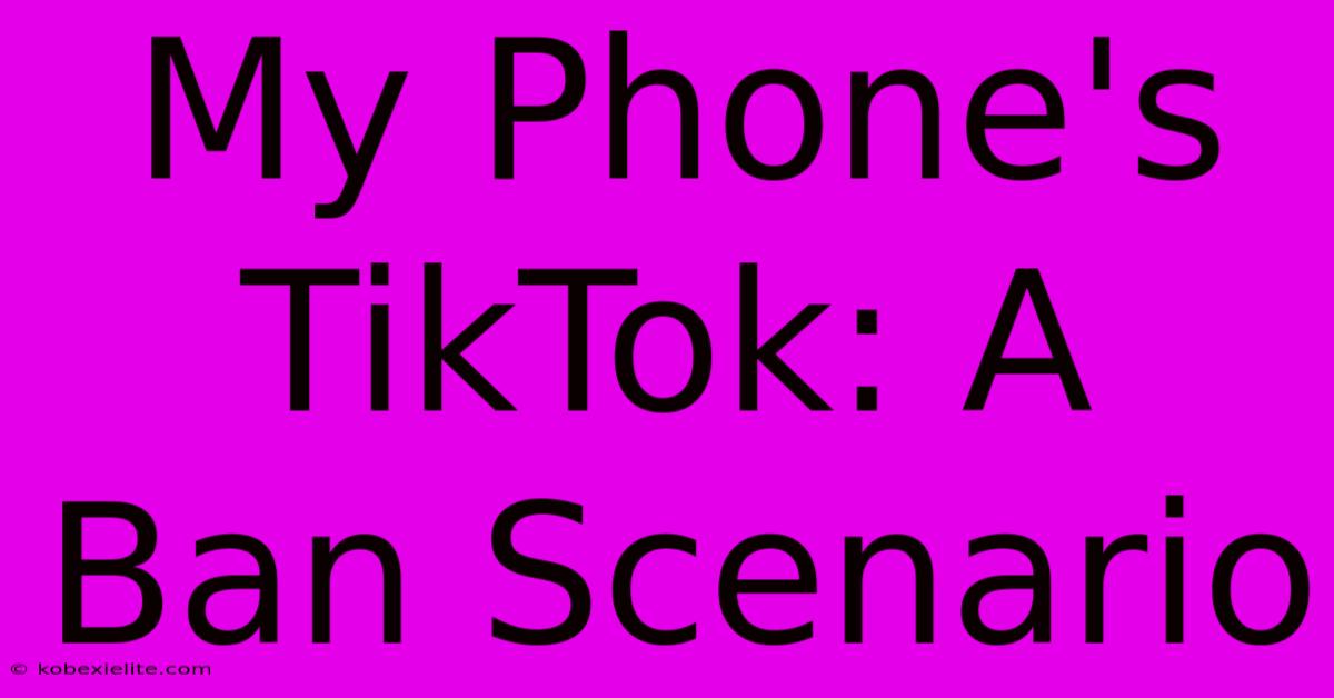 My Phone's TikTok: A Ban Scenario