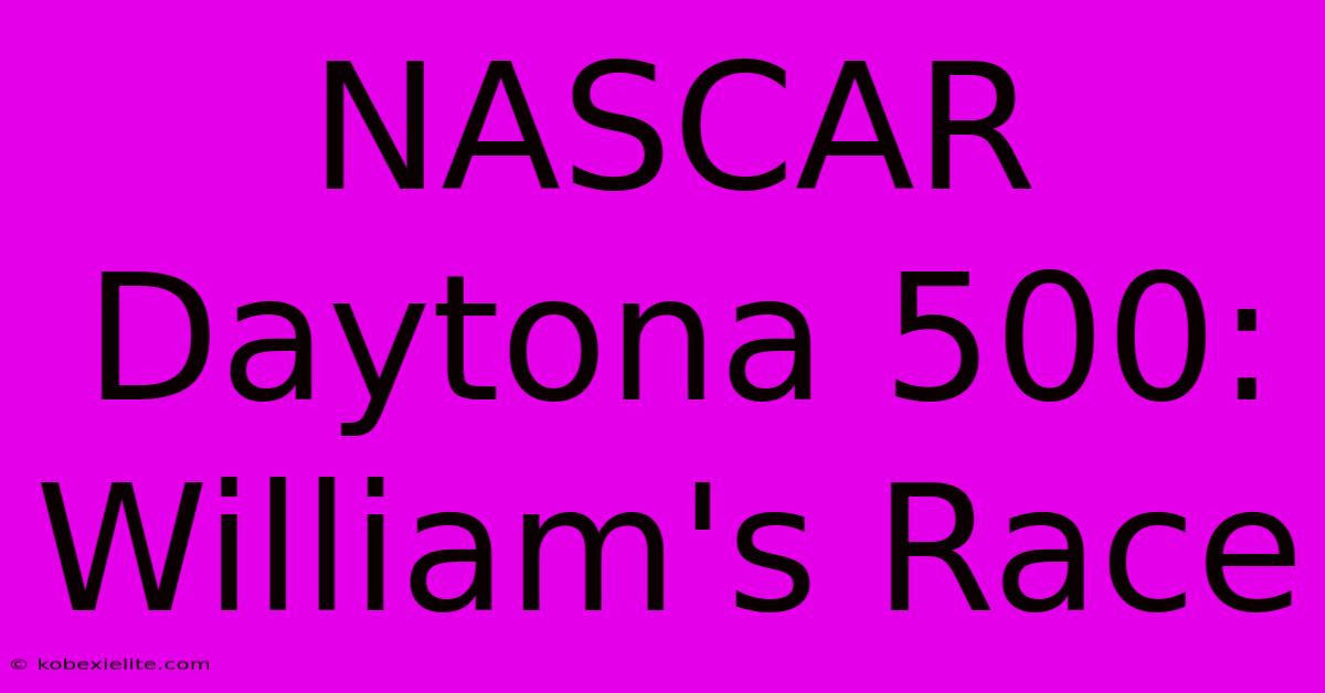 NASCAR Daytona 500: William's Race