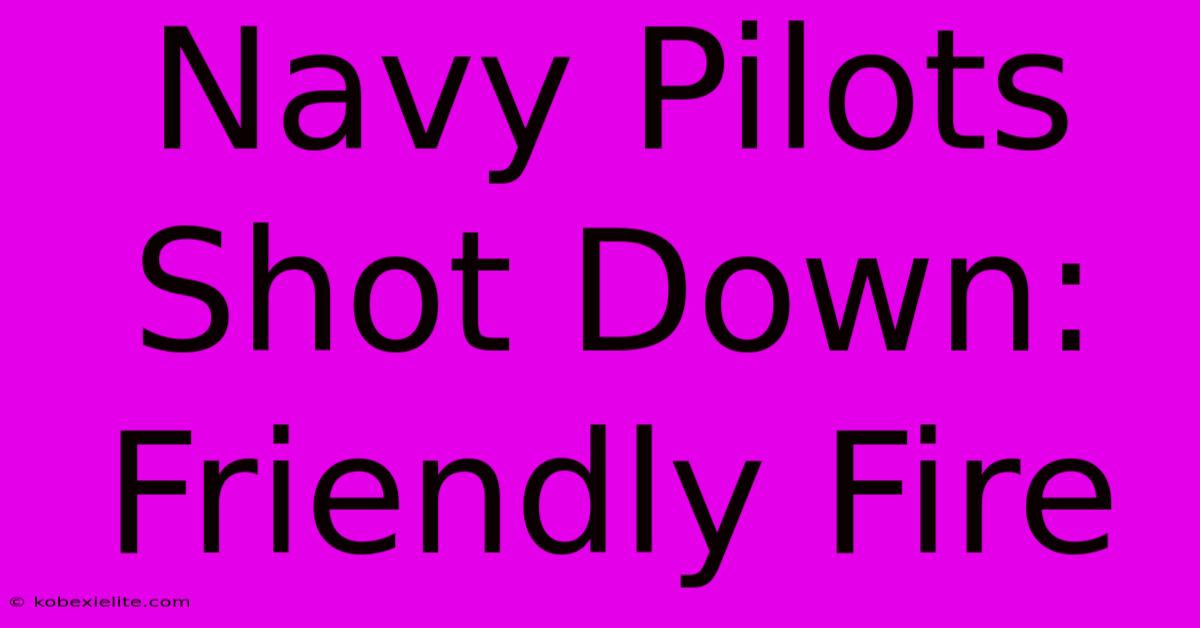 Navy Pilots Shot Down: Friendly Fire