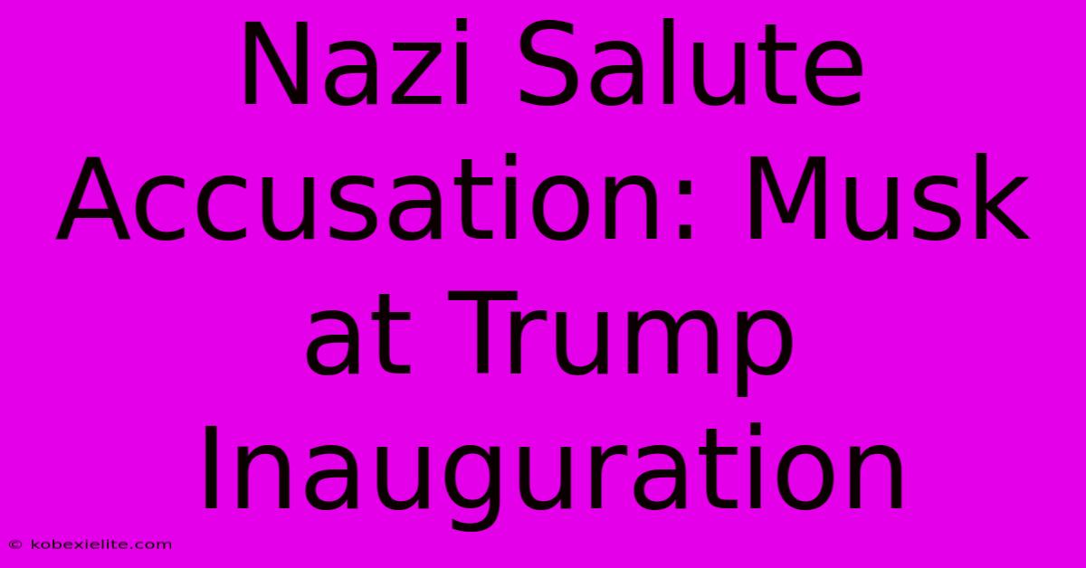 Nazi Salute Accusation: Musk At Trump Inauguration