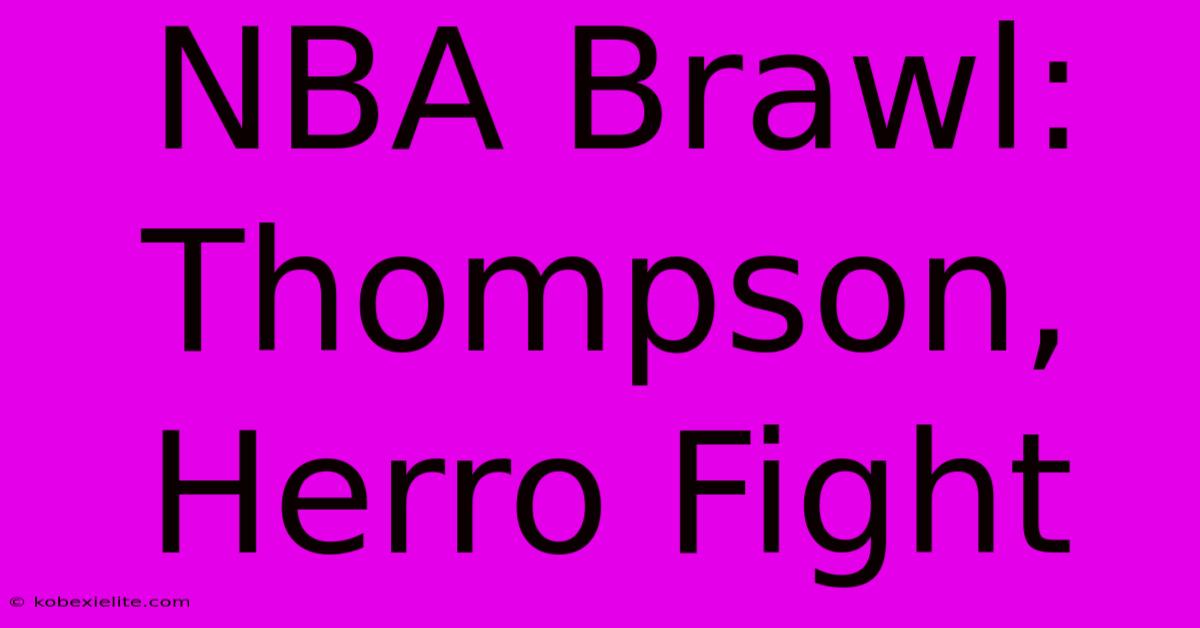 NBA Brawl: Thompson, Herro Fight