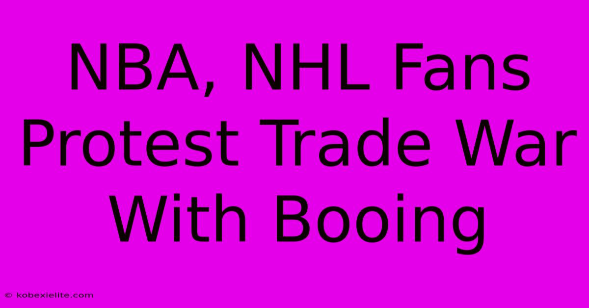 NBA, NHL Fans Protest Trade War With Booing