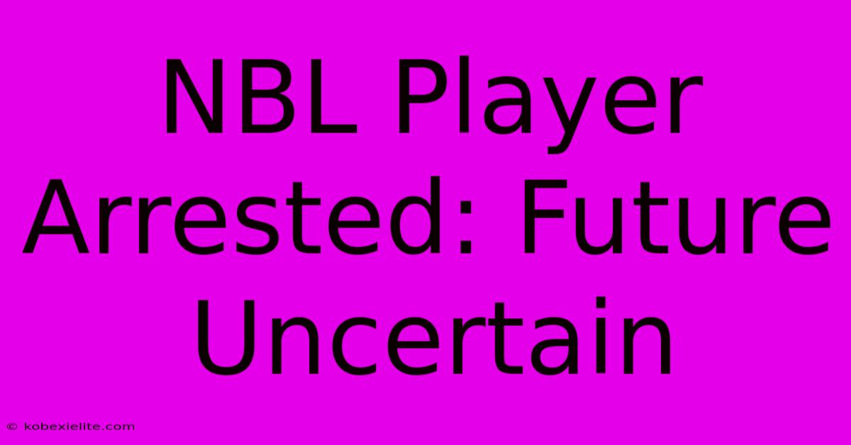 NBL Player Arrested: Future Uncertain