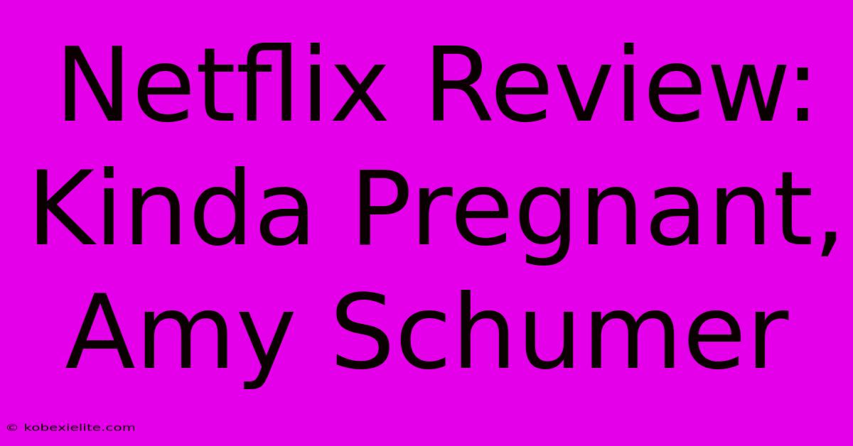 Netflix Review: Kinda Pregnant, Amy Schumer