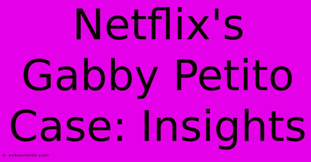 Netflix's Gabby Petito Case: Insights