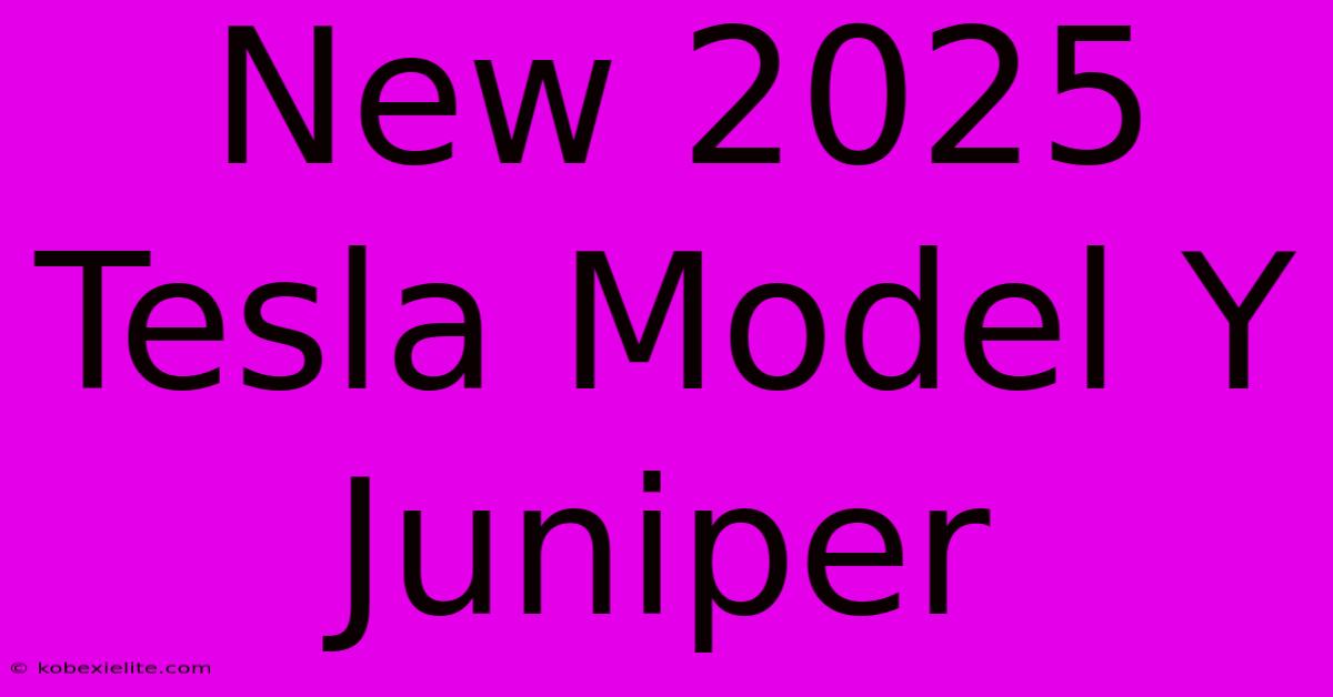 New 2025 Tesla Model Y Juniper