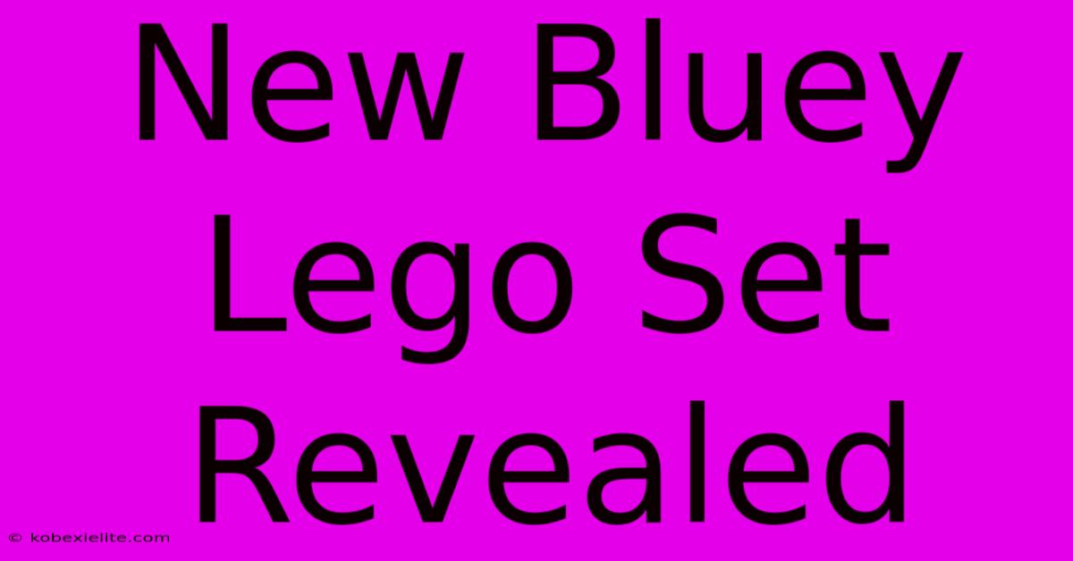 New Bluey Lego Set Revealed