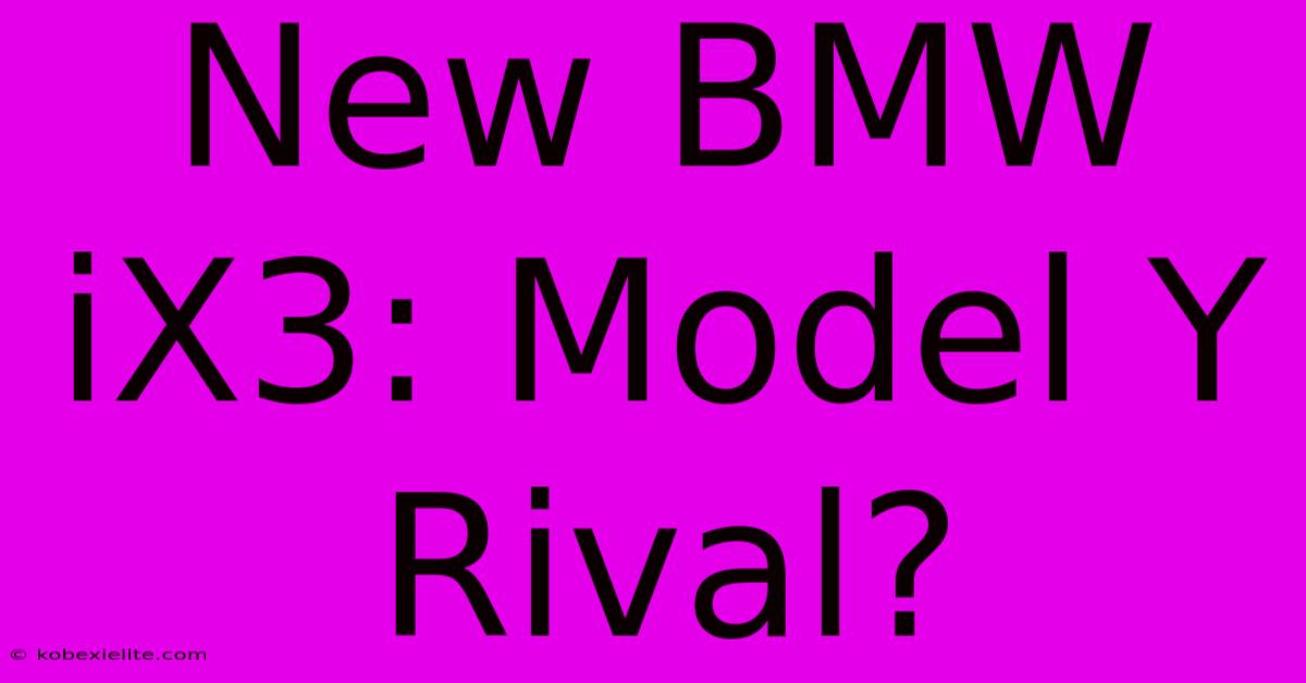 New BMW IX3: Model Y Rival?