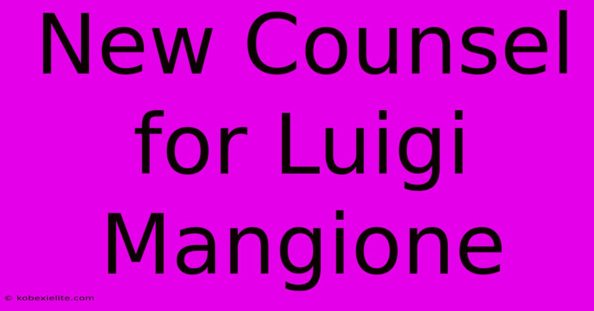 New Counsel For Luigi Mangione New Counsel For Luigi Mangione