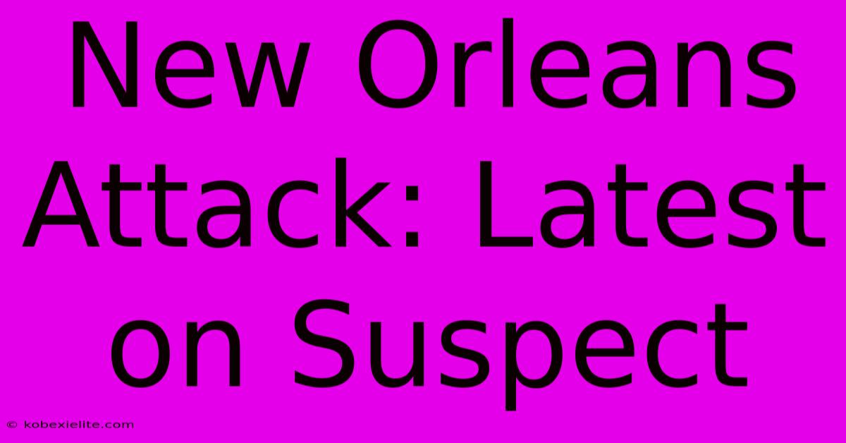 New Orleans Attack: Latest On Suspect