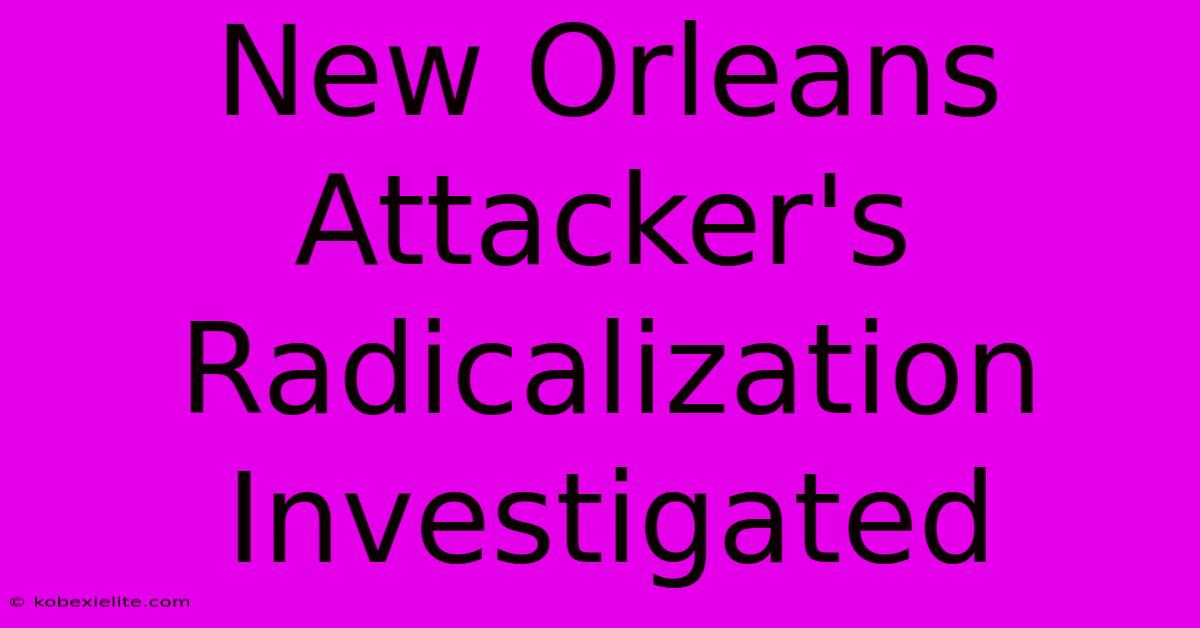 New Orleans Attacker's Radicalization Investigated