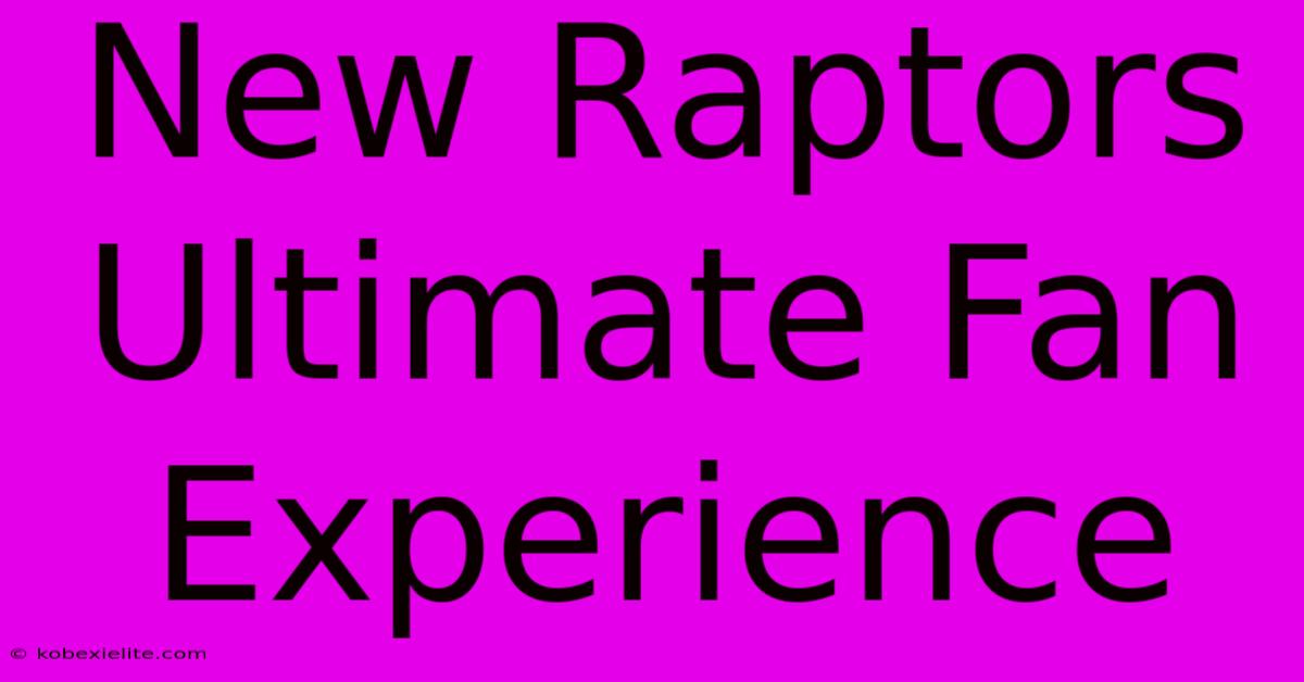 New Raptors Ultimate Fan Experience