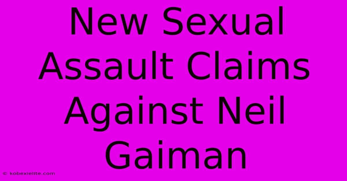 New Sexual Assault Claims Against Neil Gaiman