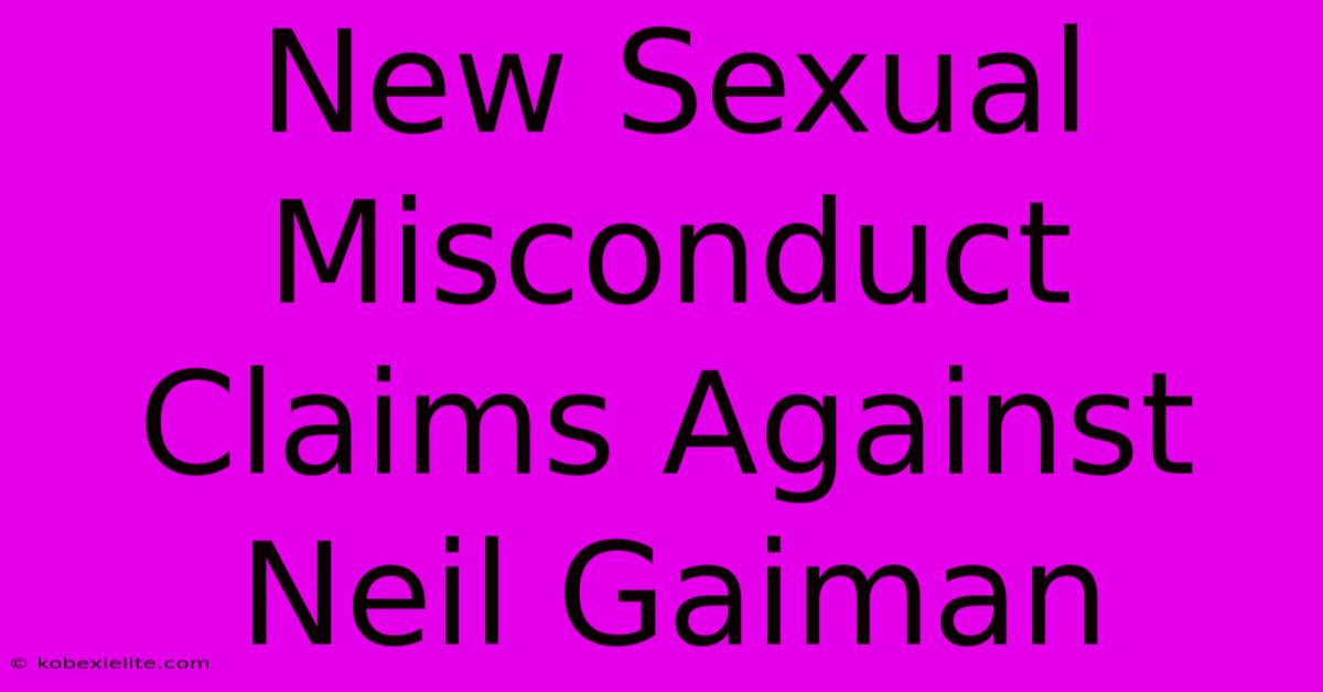 New Sexual Misconduct Claims Against Neil Gaiman