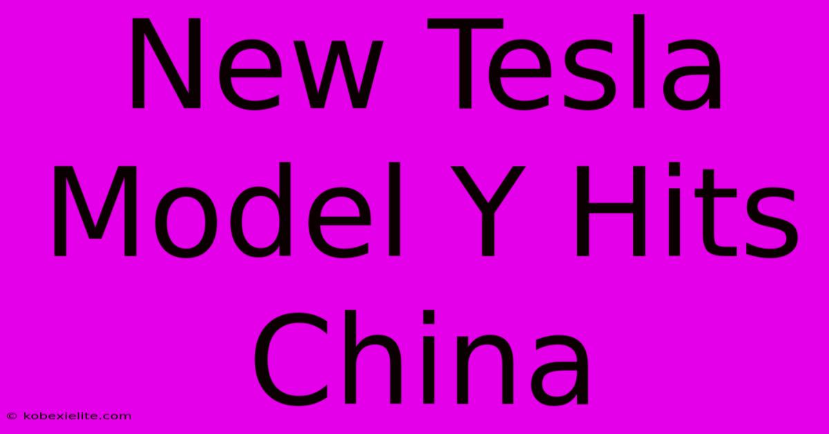 New Tesla Model Y Hits China