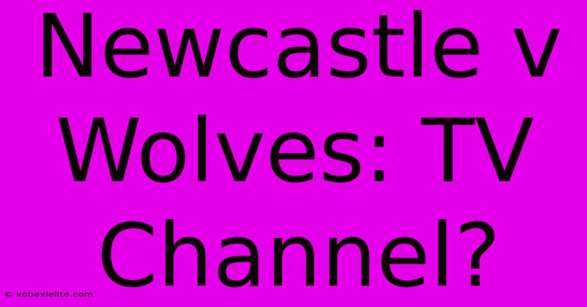 Newcastle V Wolves: TV Channel?