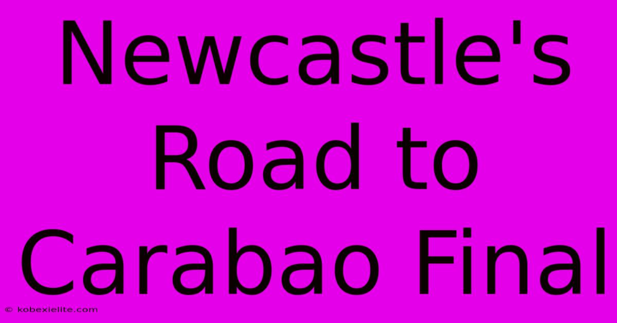 Newcastle's Road To Carabao Final