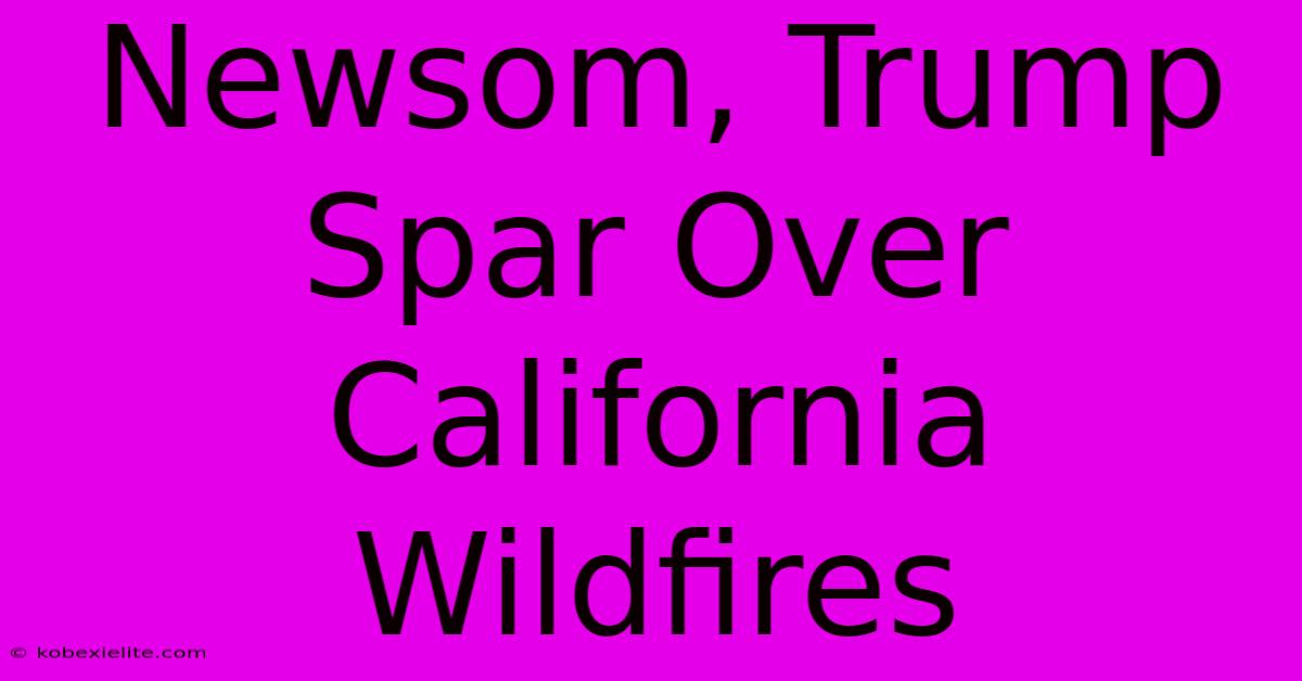 Newsom, Trump Spar Over California Wildfires