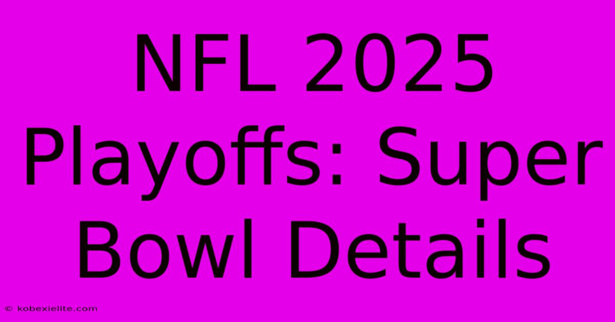 NFL 2025 Playoffs: Super Bowl Details