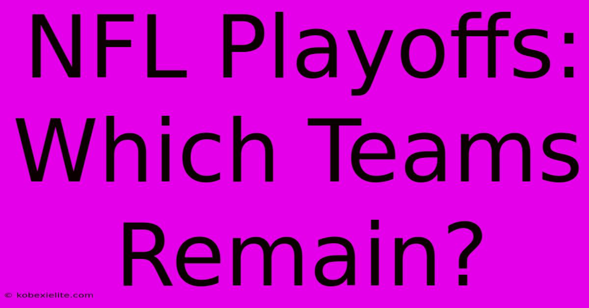 NFL Playoffs: Which Teams Remain?