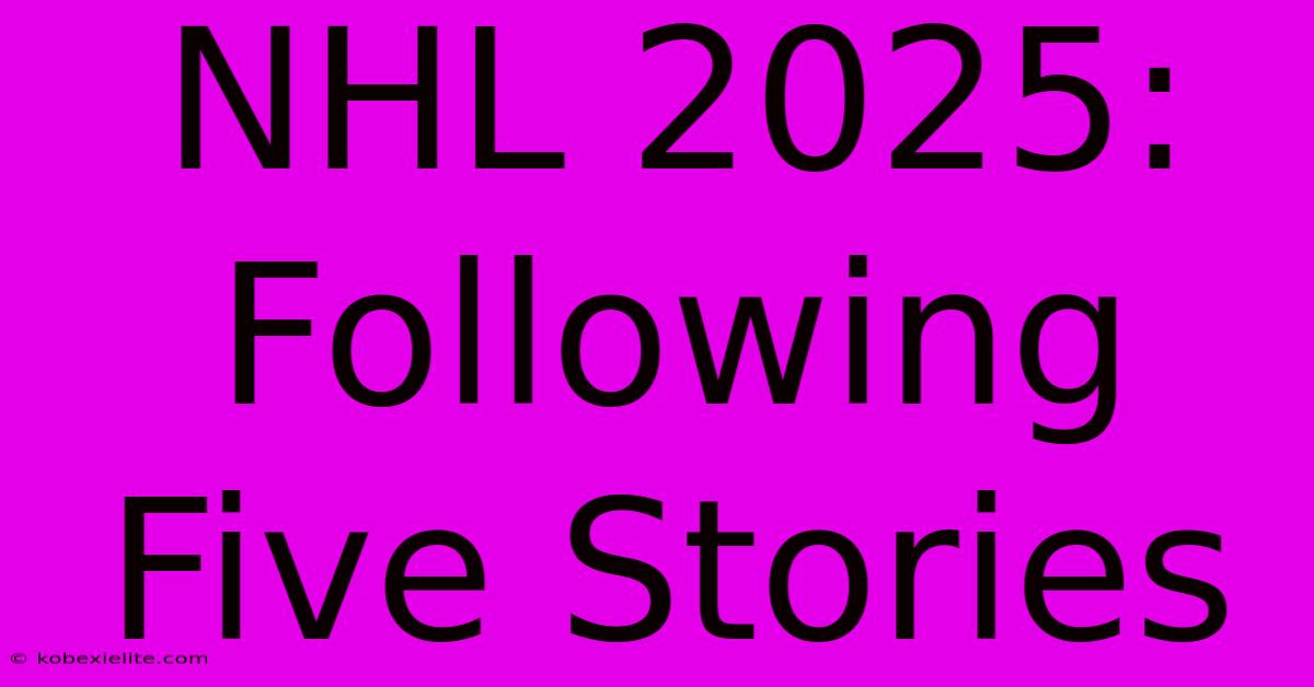 NHL 2025: Following Five Stories