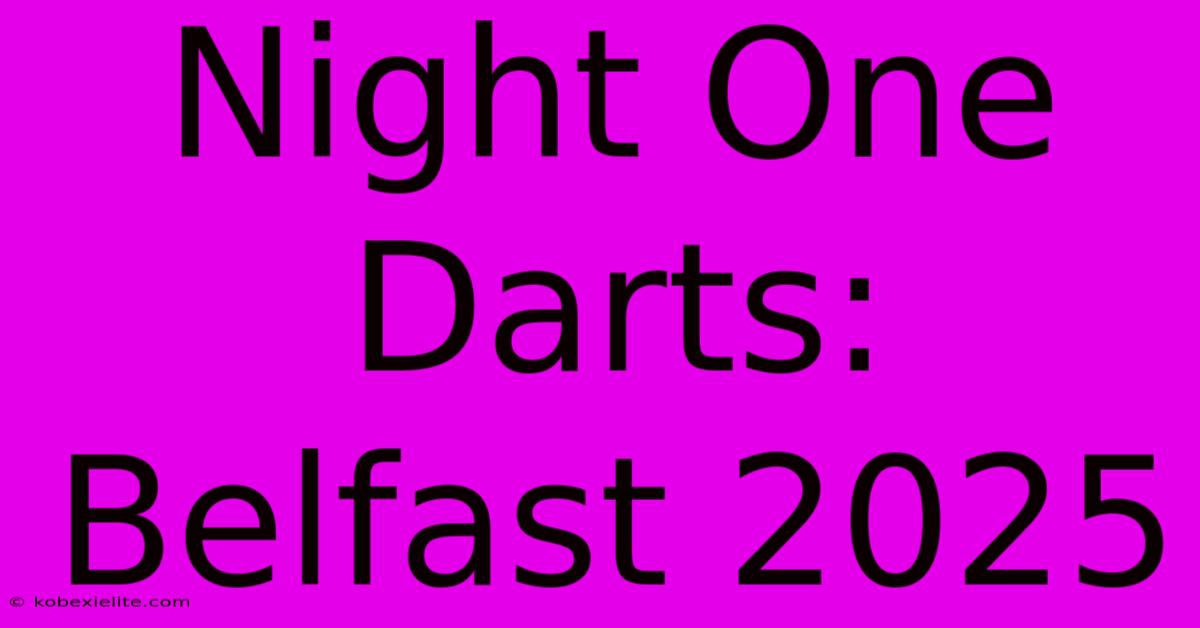 Night One Darts: Belfast 2025