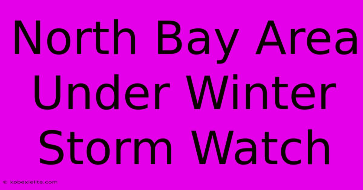 North Bay Area Under Winter Storm Watch